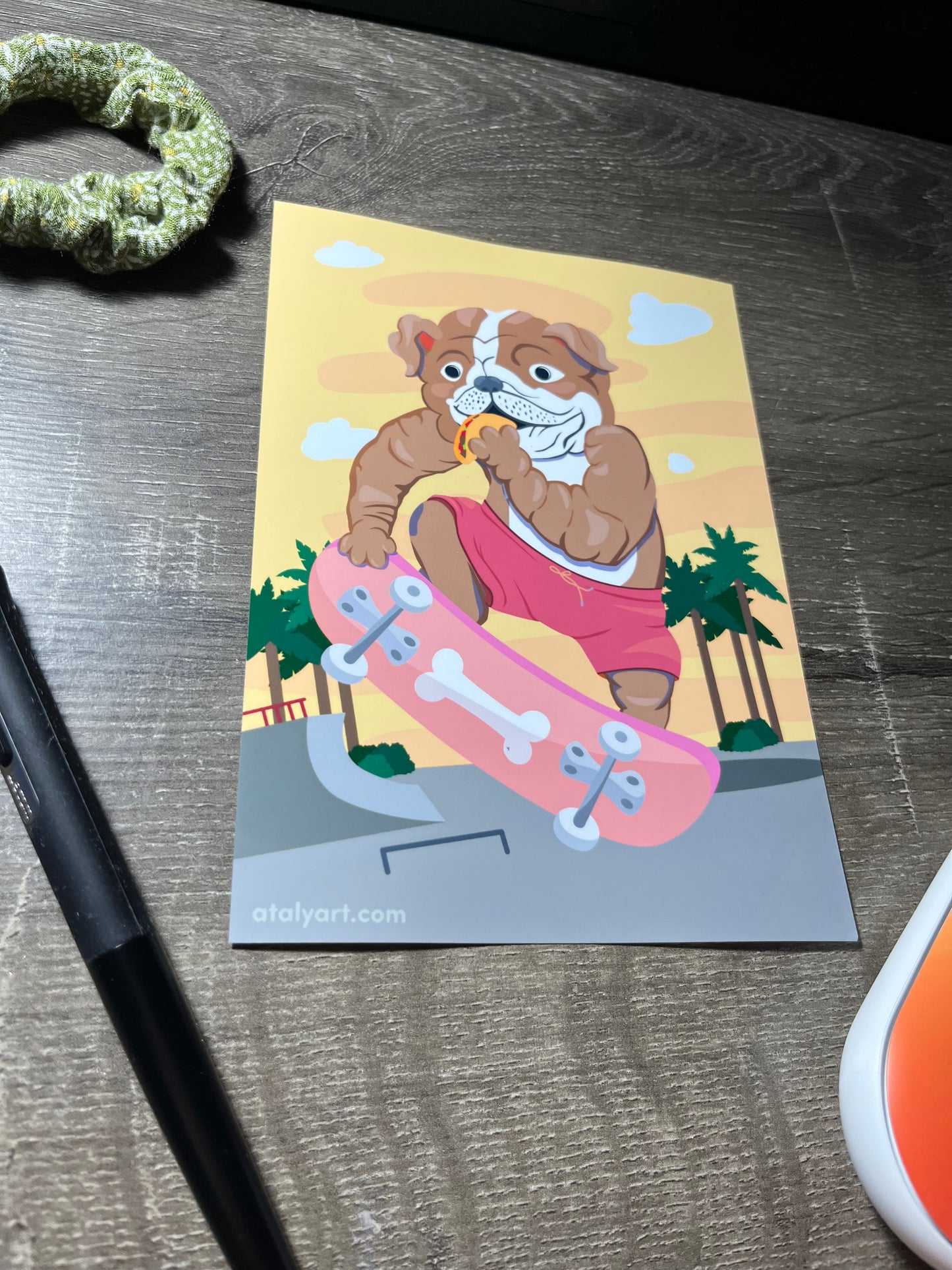 "Little Skater, Big Appetite" – 5x7 Glossy Art Print