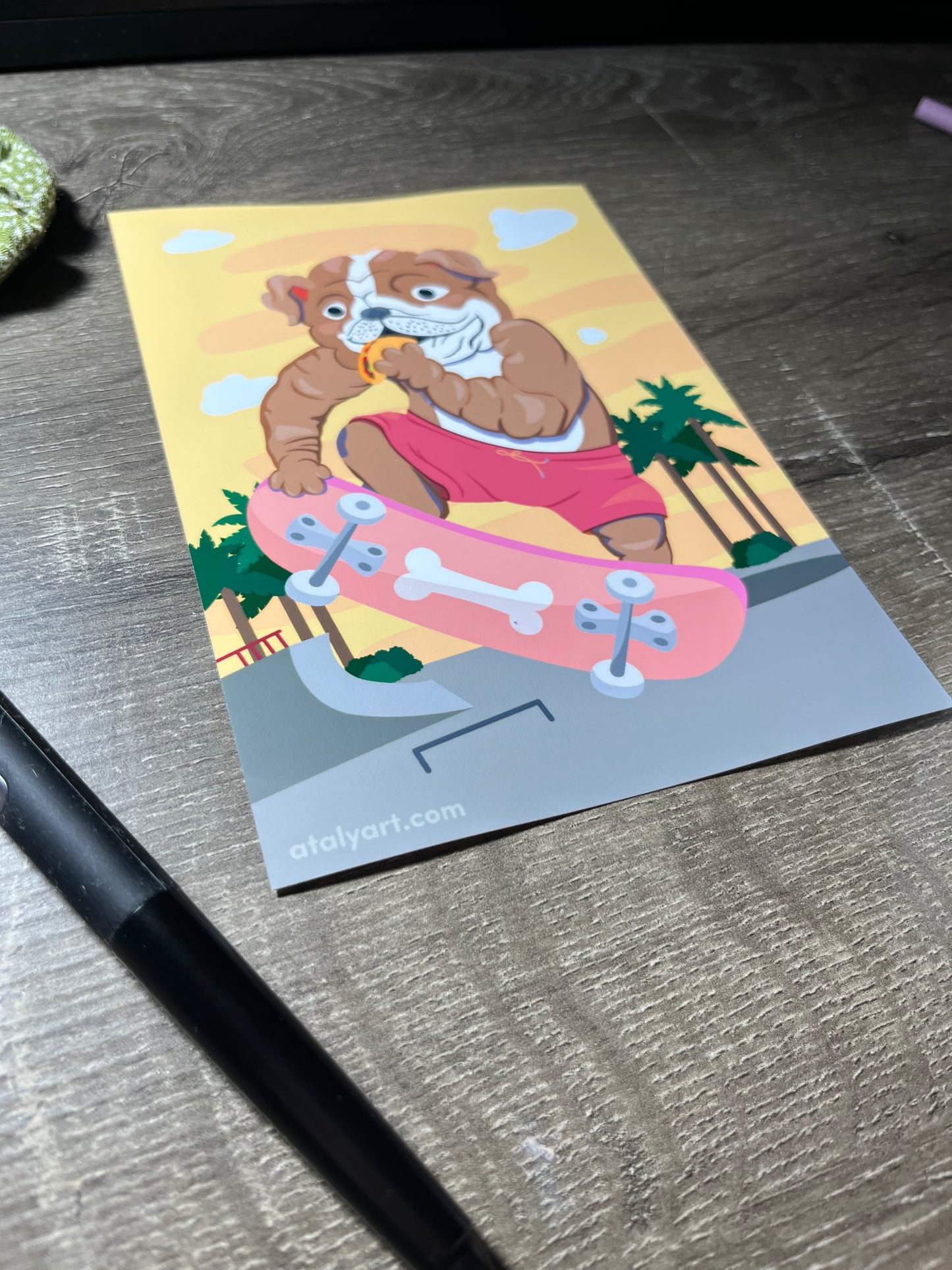 "Little Skater, Big Appetite" – 5x7 Glossy Art Print