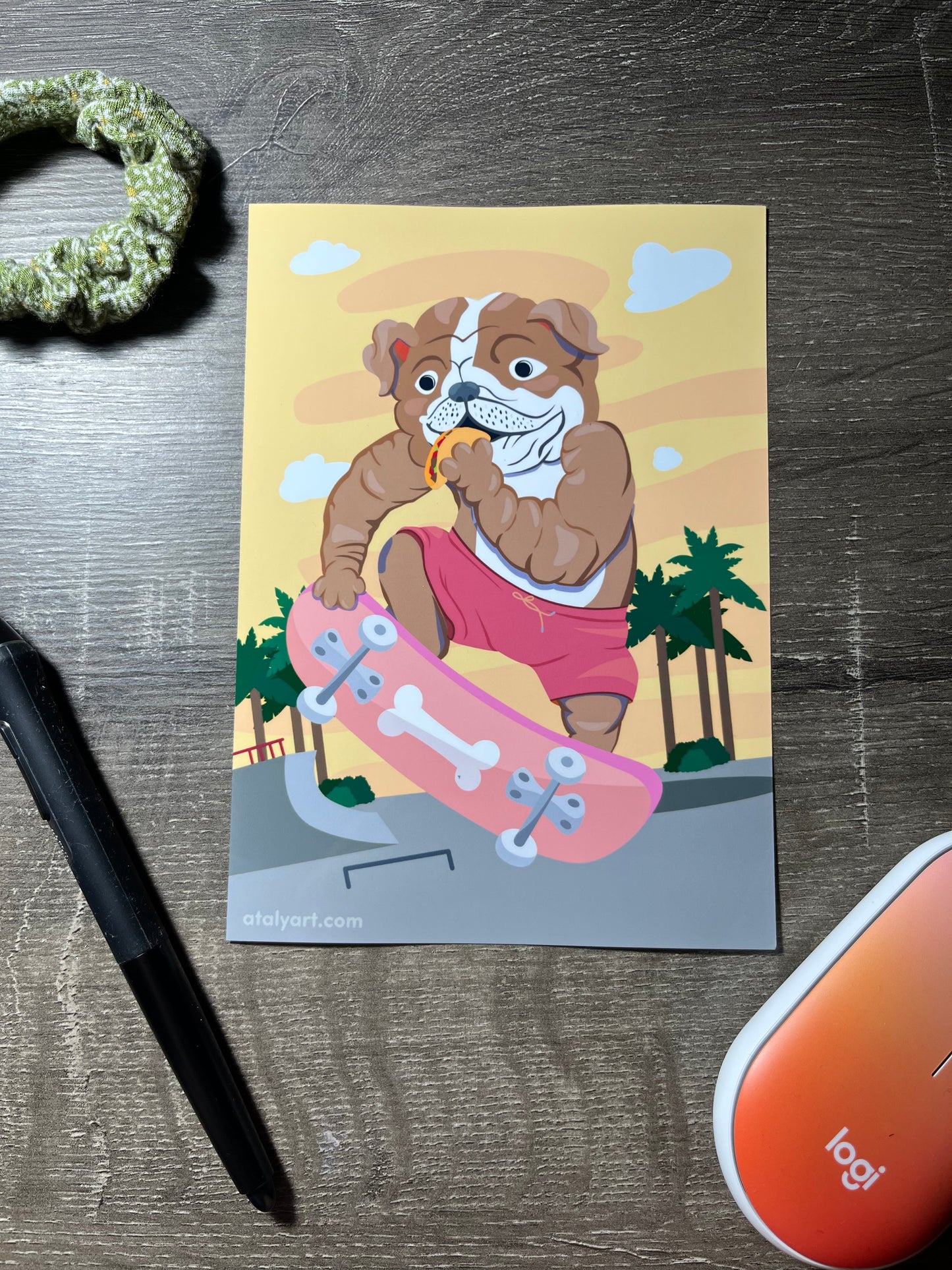 "Little Skater, Big Appetite" – 5x7 Glossy Art Print