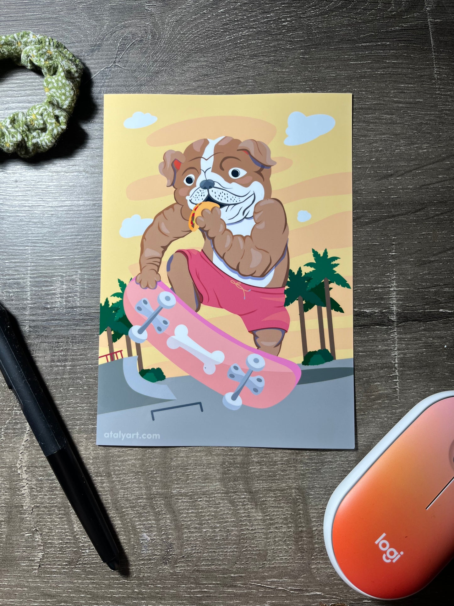 "Little Skater, Big Appetite" – 5x7 Glossy Art Print